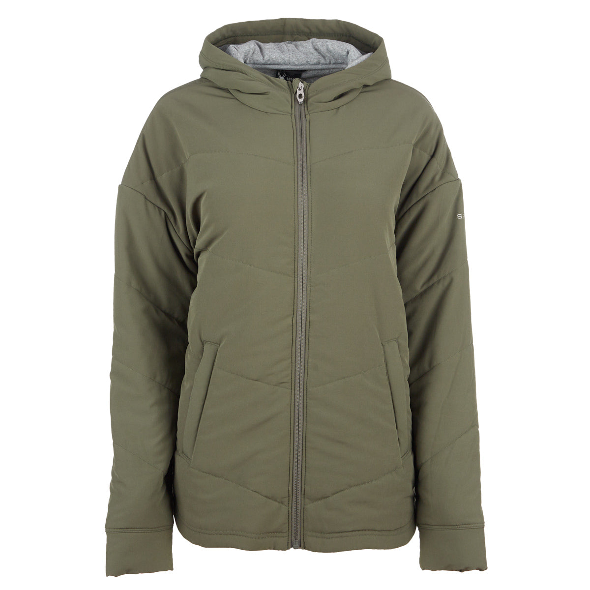Spyder Women's Stretch Woven Full Zip Hoodie Tea Leaf Hoodie - Tophatter Daily Deals