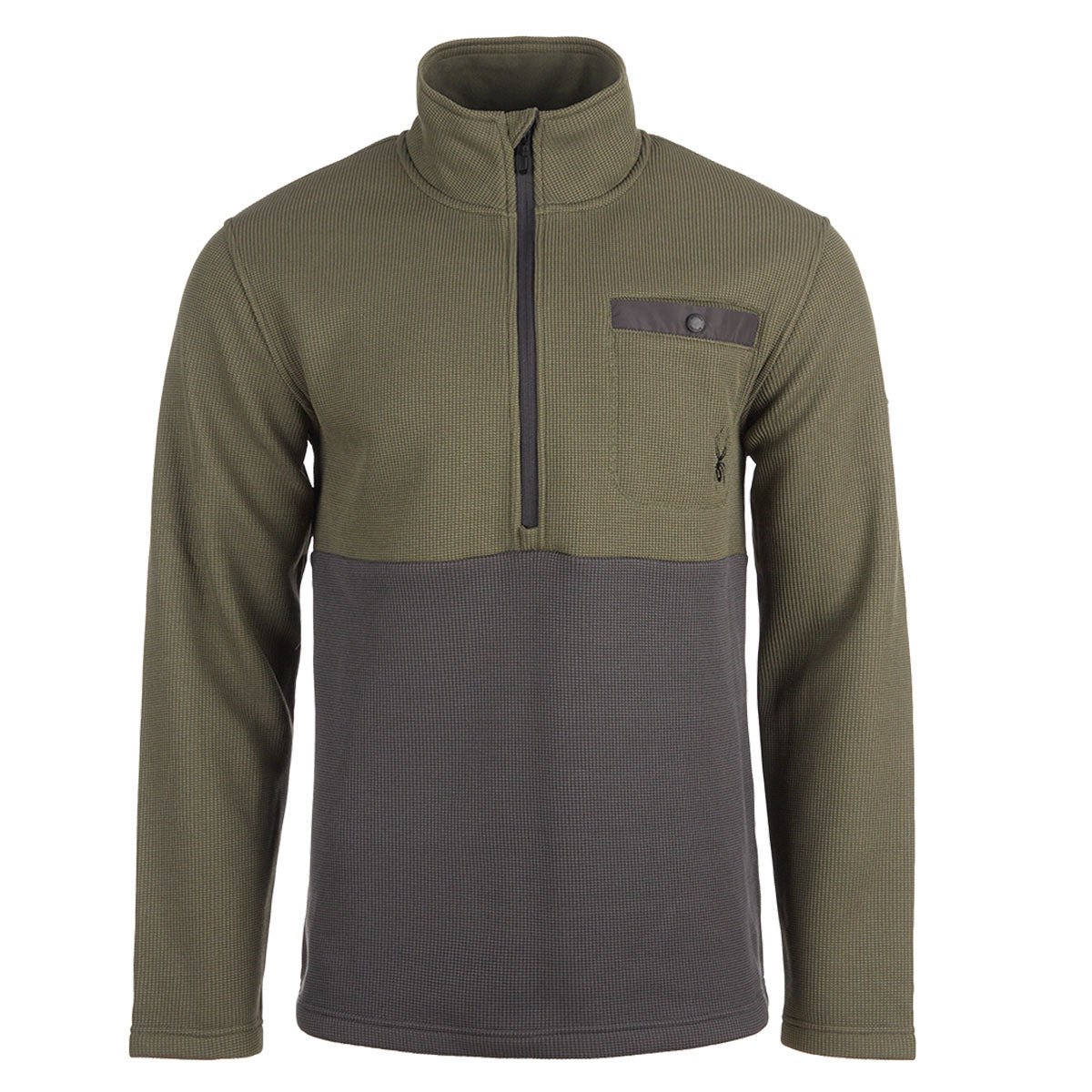 Spyder Men's Medallion Half Zip Pullover Tea Leaf Half Zip & Quarter Zip - Tophatter Daily Deals
