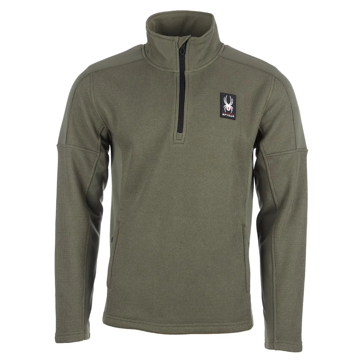 Spyder Men's Mendoza Half Zip Pullover Tea Leaf Half Zip & Quarter Zip - Tophatter Daily Deals