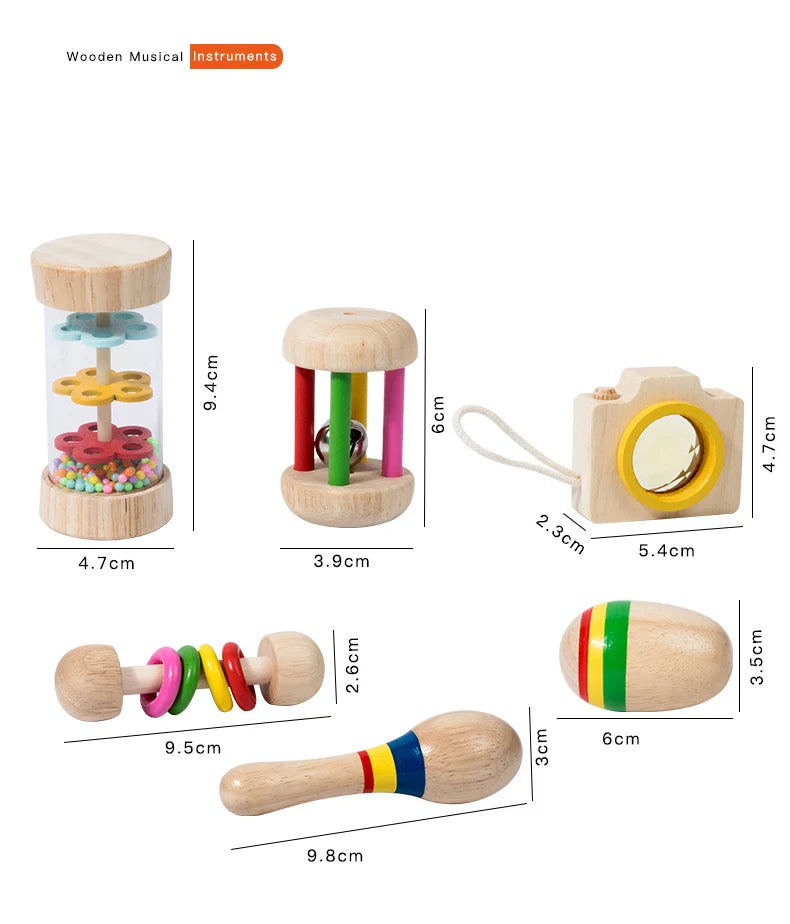 Musical Rattle Set With Xylophone Newborn Sensory Toys - Tophatter Daily Deals