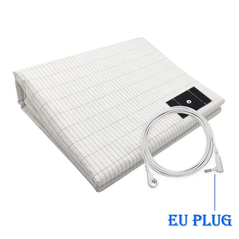 Earthing Bed Sheet Grounding Sheet Anti Static Sleep with EU Plug - Tophatter Daily Deals