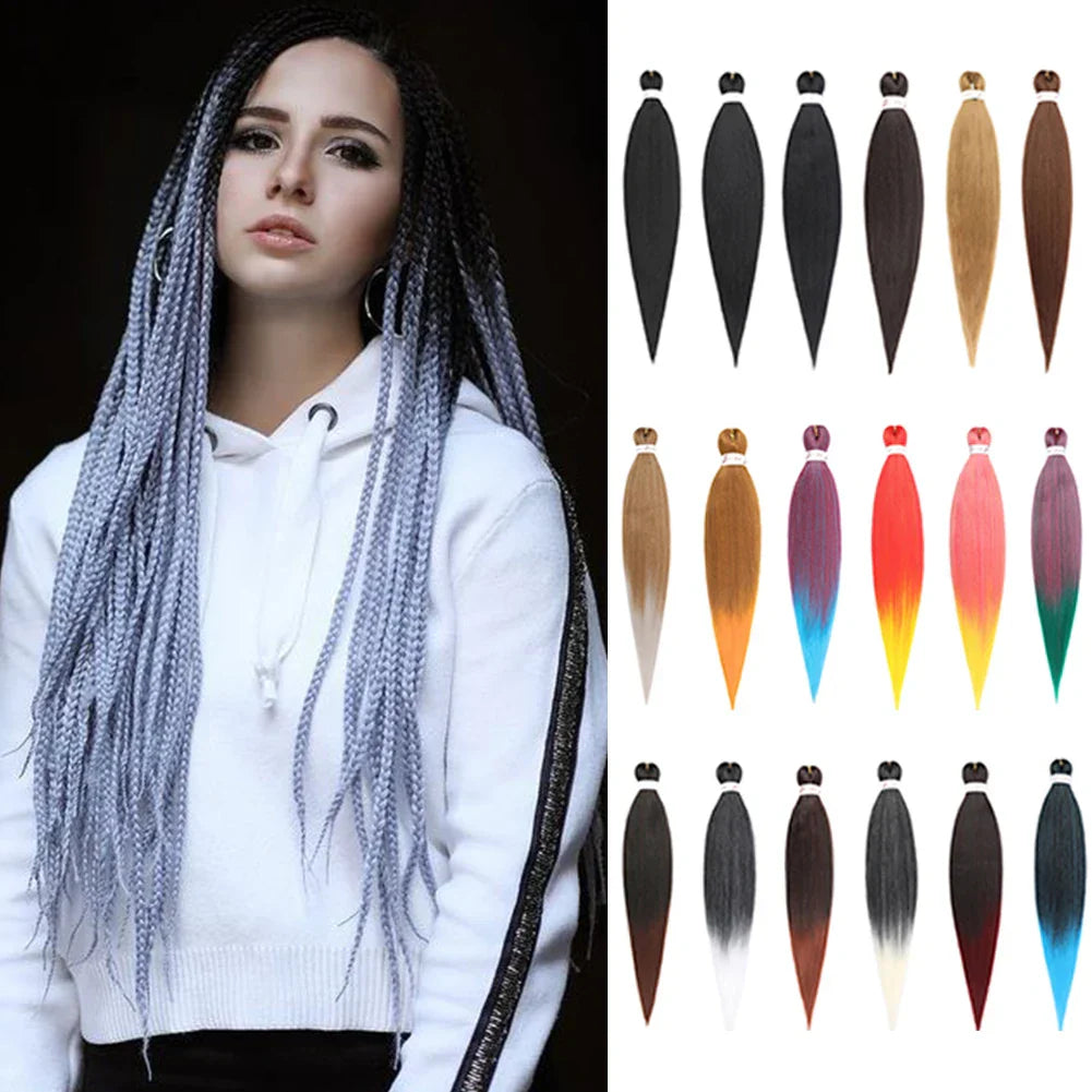 Pre-Stretched Braids Synthetic Ombre Yaki Texture Extensions - Tophatter Daily Deals