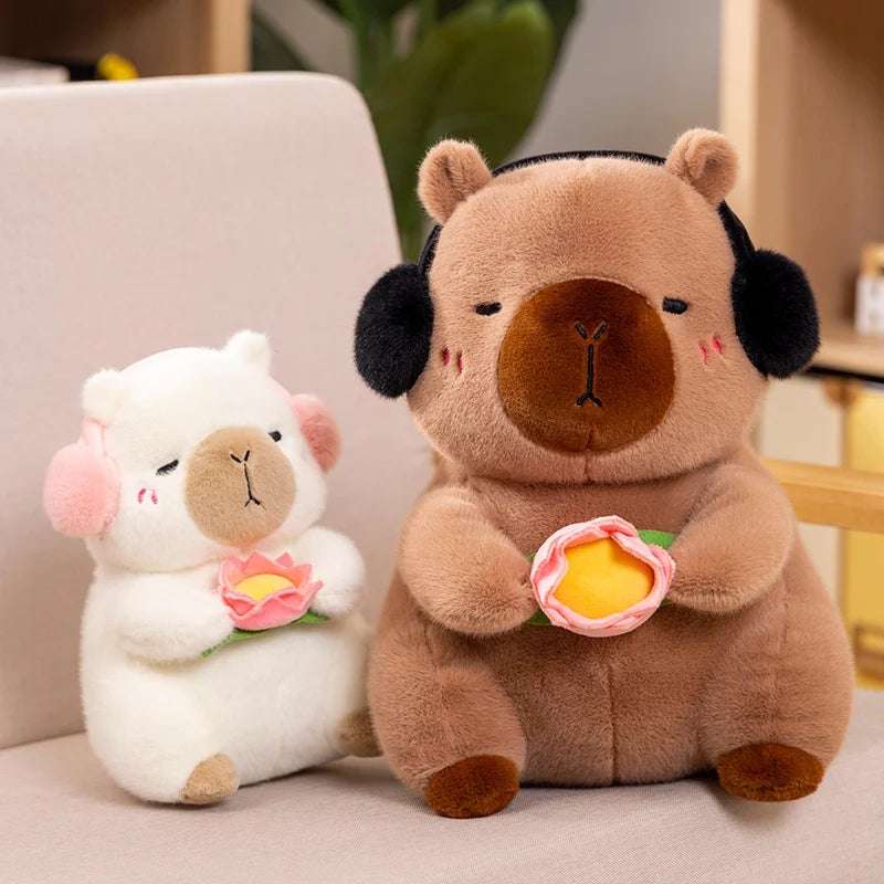Kawaii Snack Attack: Hamburger Capybara Dog Pig Capibaras Pizza Bubble Tea Cushion Plush Animals - Tophatter Daily Deals