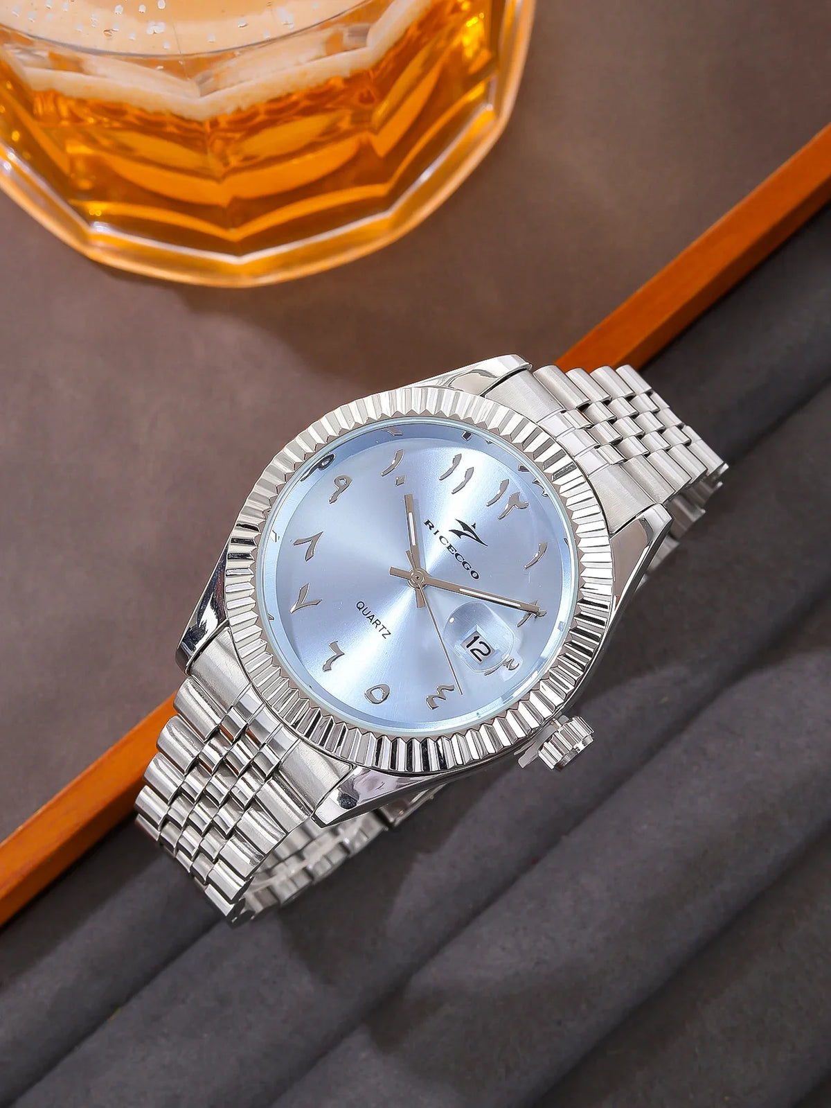 Men's Stainless Steel Date Watch Casual Business Style - Tophatter Daily Deals