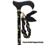 Add a Luxury Gold Chain Wrist Strap - Silk Satin Scarf for Larger Shaft Size Canes Upsell - Tophatter Daily Deals