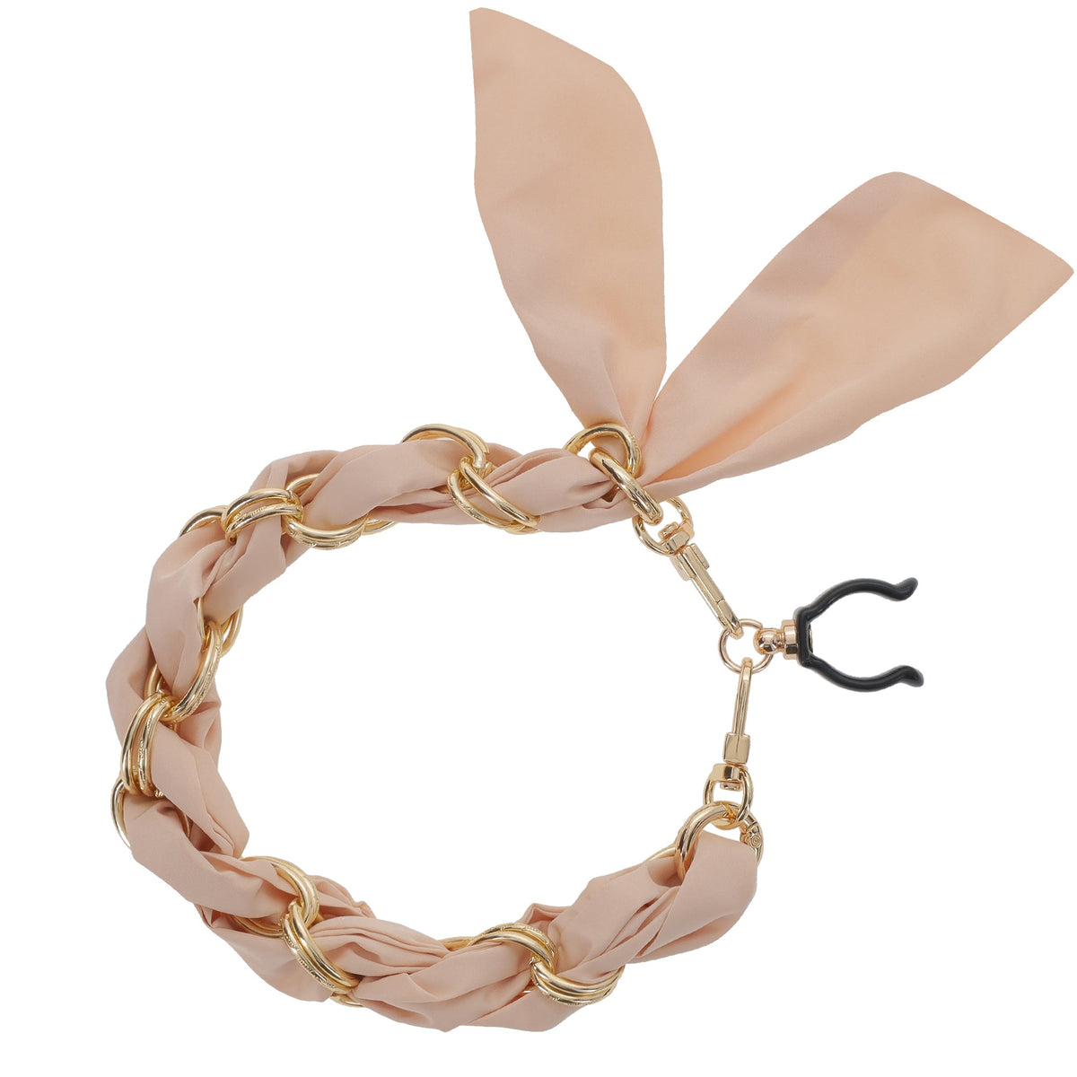 FashionStix Silk Satin Gold Chain Cane Wrist Strap and Scarf, Fits 18mm-25mm Canes Upsell - Tophatter Daily Deals