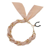 Gold Chain Wrist Strap - Luxury Creme Silk Satin Scarf for 16mm-18mm canes Upsell - Tophatter Daily Deals