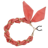 Gold Chain Wrist Strap - Luxury Peach Silk Satin scarf for 18-25mm canes Upsell - Tophatter Daily Deals