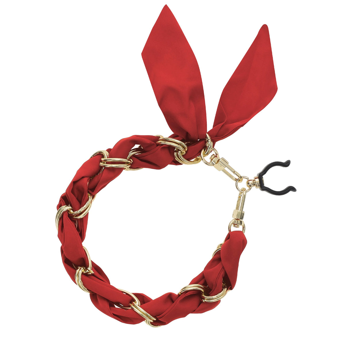 Gold Chain & Red Silk Scarf: Luxury Accessory for 16-18mm Canes Upsell - Tophatter Daily Deals