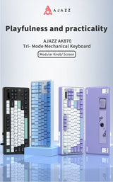 Mechanical Keyboard 87 Key Tri Mode RGB Hot Swappable - Tophatter Daily Deals