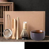 Matcha Tea Set 6pc Bamboo Ceramic Teaware Ceremony Gift 8 - Tophatter Daily Deals