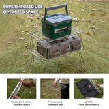 Heavy-Duty Camping BBQ Table Foldable Grill Silver Outdoor Grills - Tophatter Daily Deals