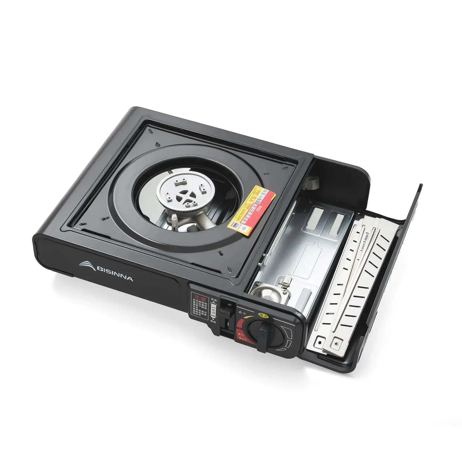 2900W Camping Cassette Stove Black Camp Cooking - Tophatter Daily Deals