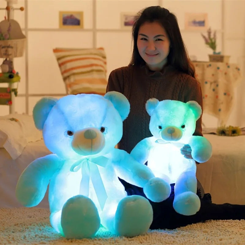 Light-Up LED Glowing Teddy Bear Stuffed Animal Plush Toy Animals - Tophatter Daily Deals