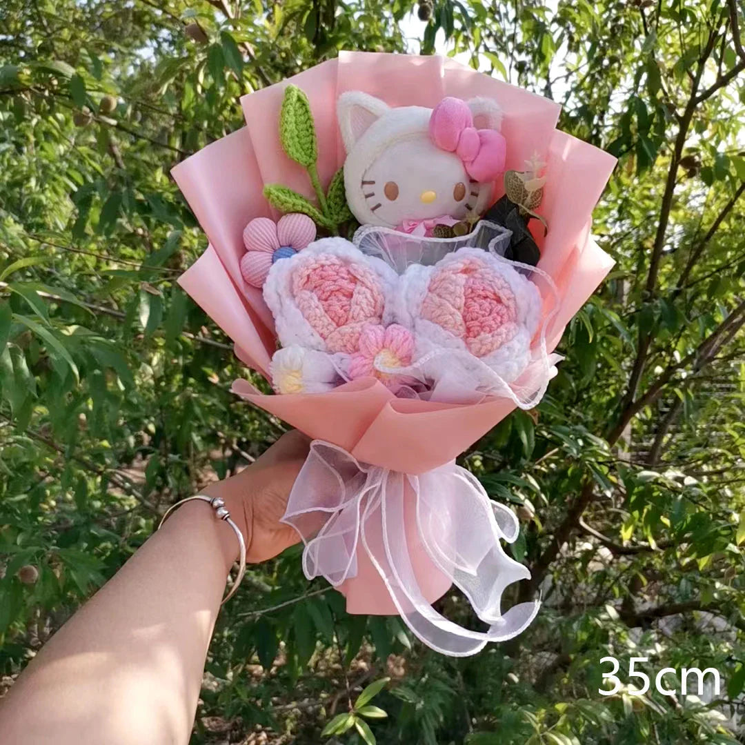 Sanrio Hello Kitty Plush Bouquet Flowers Hello Kitty (Pinky Peach) Flowers - Tophatter Daily Deals