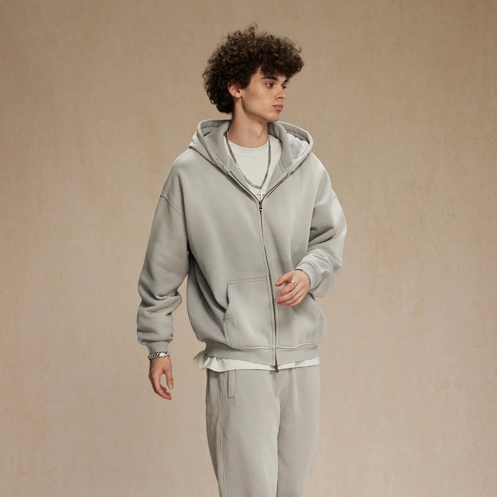 Warm Relaxed Men's Zip Up Hoodie - Oversize, Plush, Winter - Tophatter Daily Deals