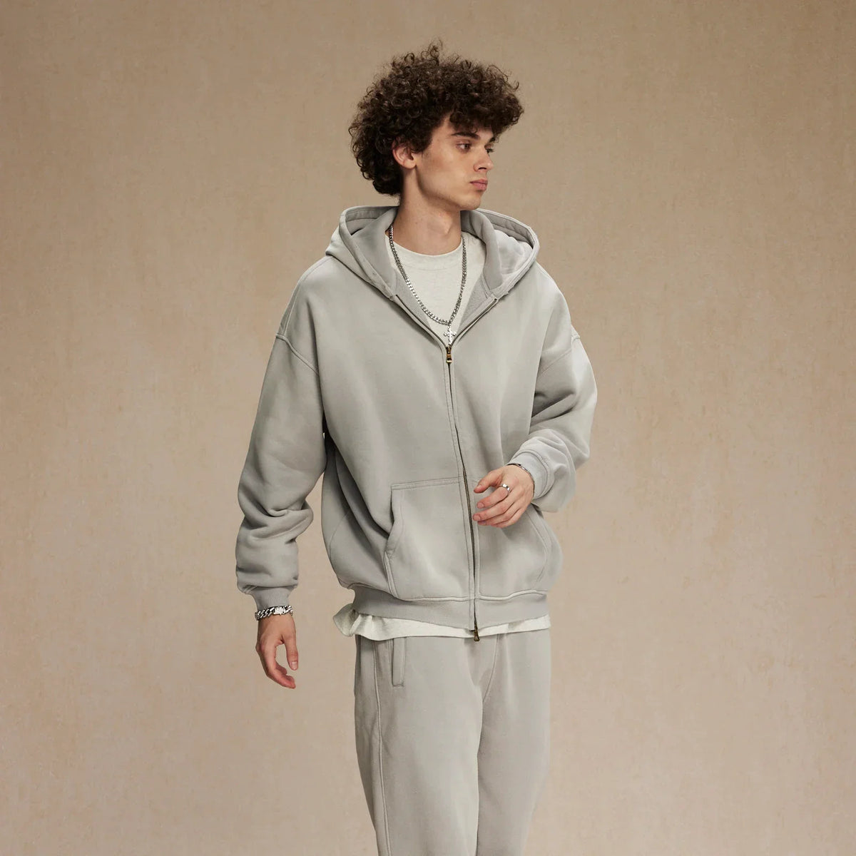 Warm Relaxed Men's Zip Up Hoodie - Oversize, Plush, Winter - Tophatter Daily Deals