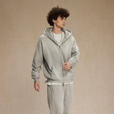 Warm Relaxed Men's Zip Up Hoodie - Oversize, Plush, Winter - Tophatter Daily Deals