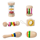 Musical Rattle Set With Xylophone Newborn Sensory Toys 6pcs set - Tophatter Daily Deals