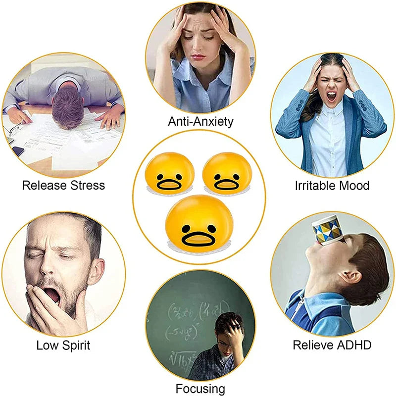 Stress Relief Egg Yolk Squeeze Toy Vomit Gag Funny Gift - Tophatter Daily Deals