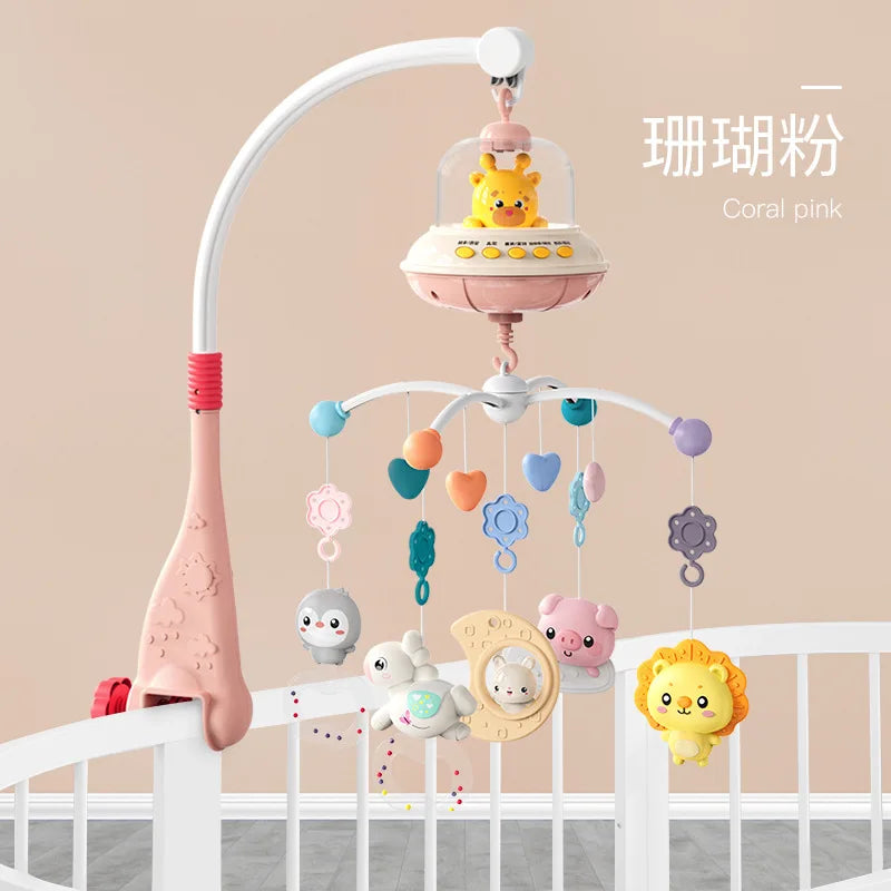 Musical Crib Mobile Newborn Sensory Toys Light Projector 66823-Pink - Tophatter Daily Deals