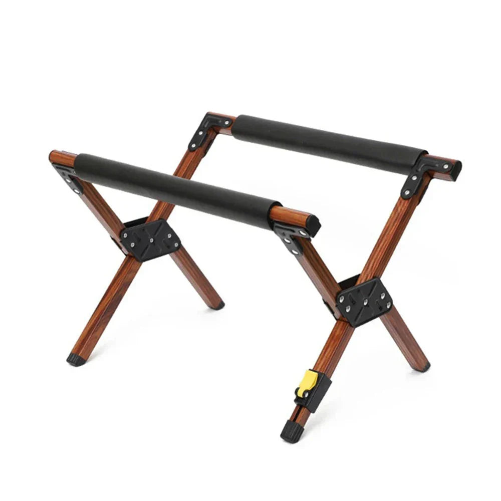 Folding Camping Stand Adjustable Anti-Slip Brown Camp Furniture - Tophatter Daily Deals