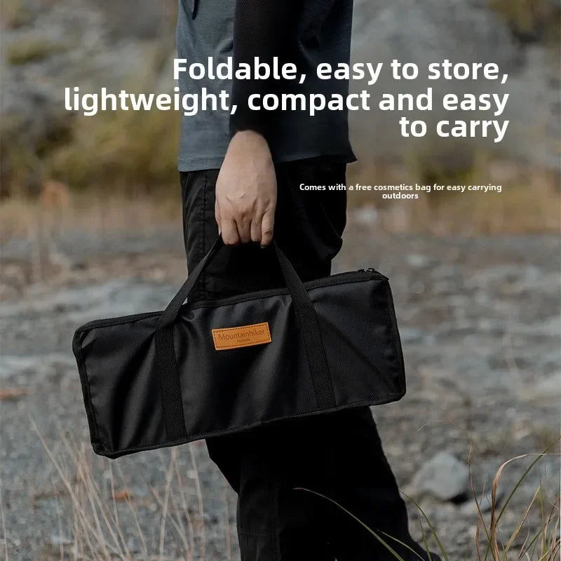 Four Fold Tactical Camping Table Black Camp Furniture - Tophatter Daily Deals