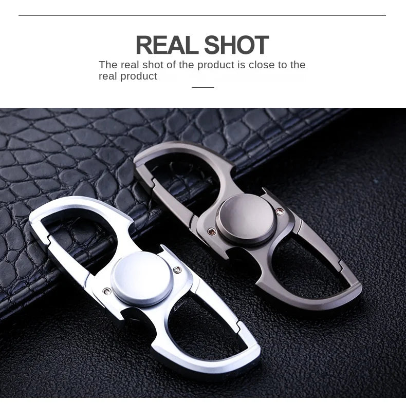 Fidget Spinner Keychain Stainless Steel EDC Gift 2025 - Tophatter Daily Deals