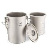 Titanium Steamer Pot Camping Cookware Silver Camp Cooking - Tophatter Daily Deals