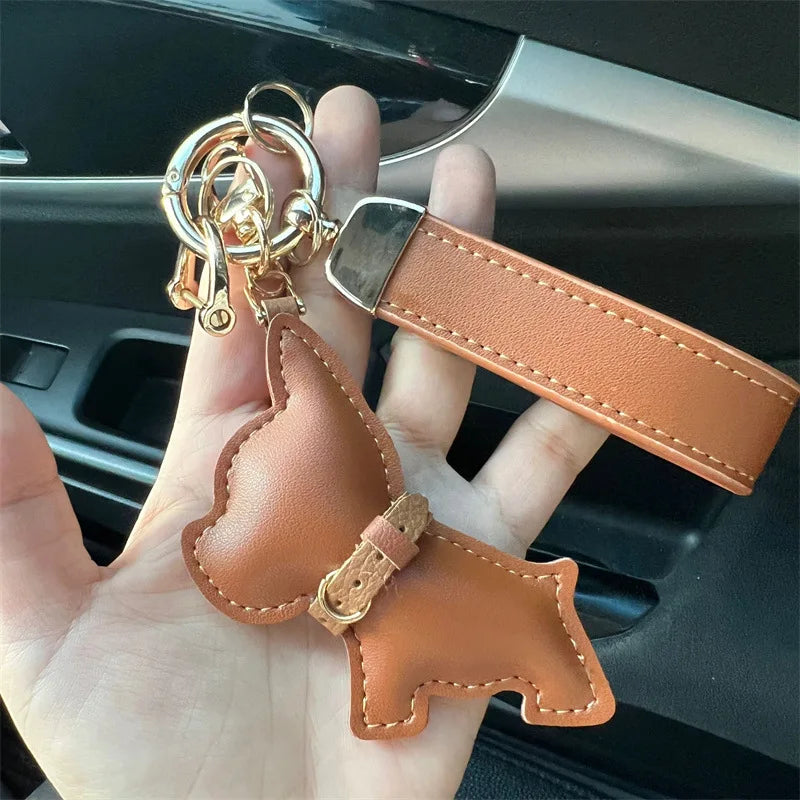 Leather Dog Keychain Car Charm Bag Hanging Accessory 05 - Tophatter Daily Deals