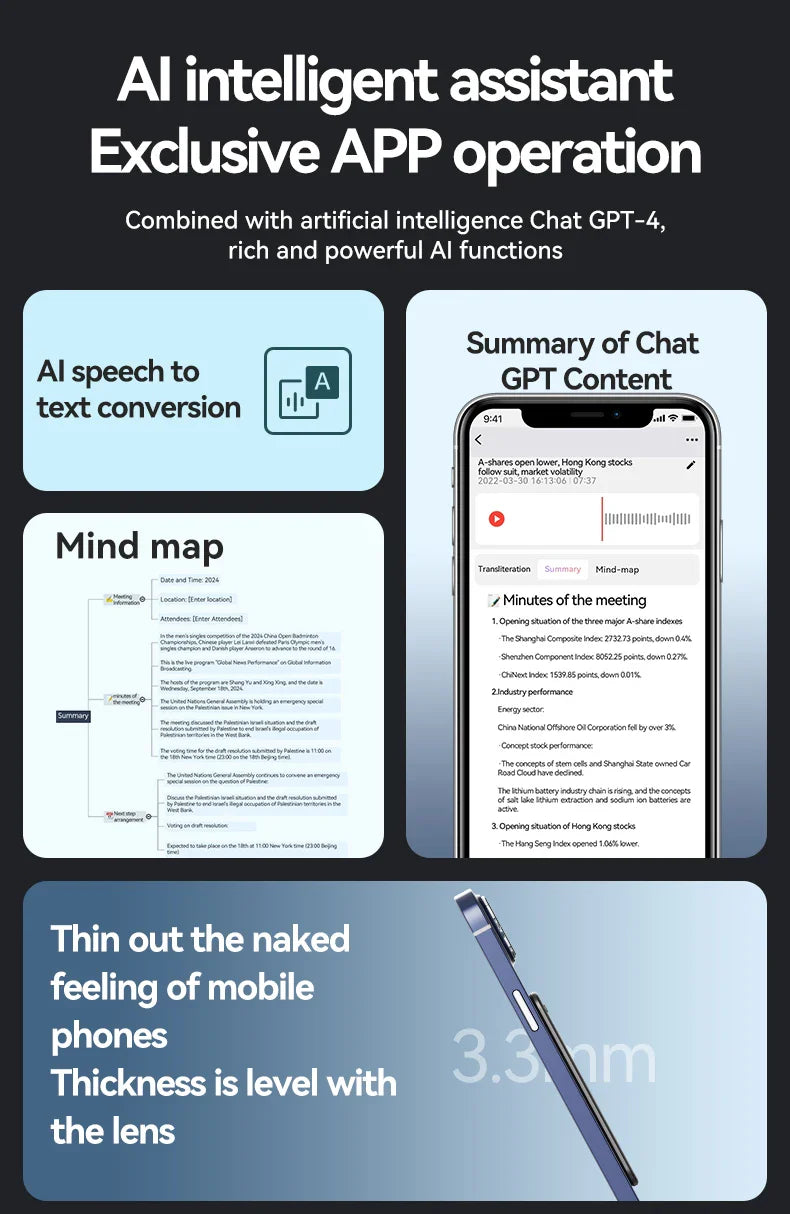 AI Voice Recorder With Real Time Transcribe 58 Languages - Tophatter Daily Deals