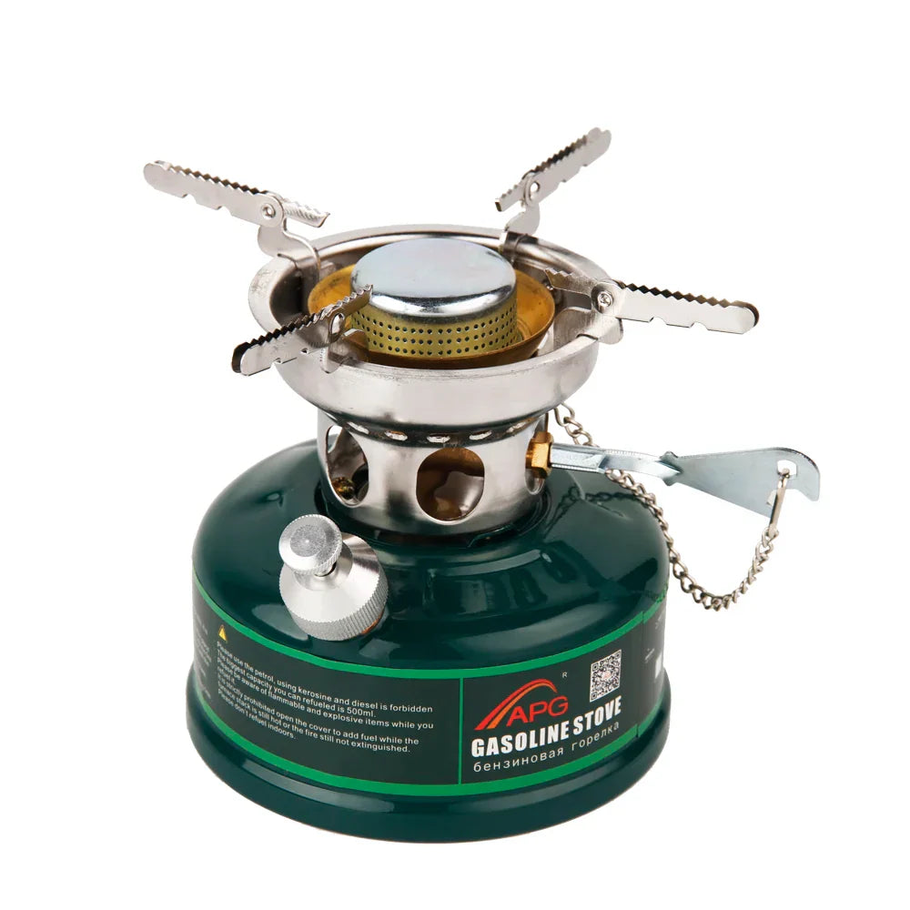 Camping Gasoline Stove with Silencer Green Camp Cooking - Tophatter Daily Deals