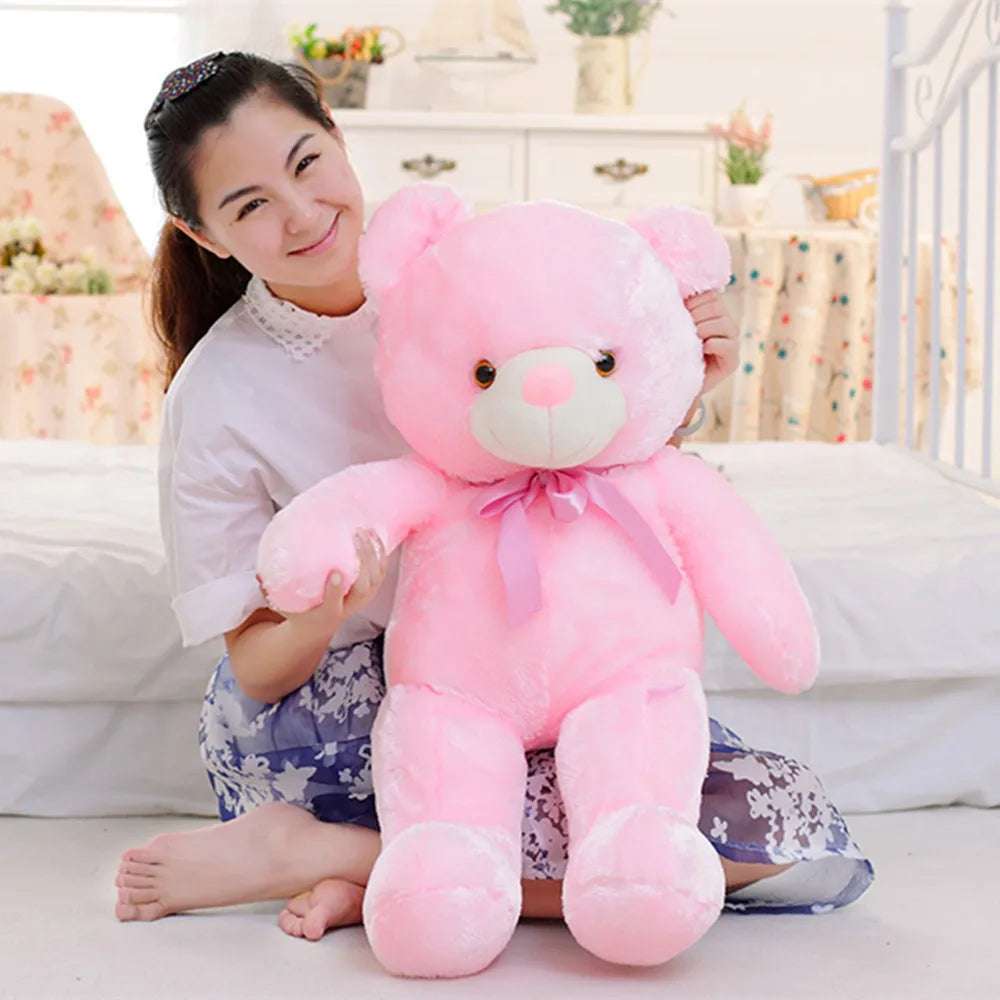 Light-Up LED Glowing Teddy Bear Stuffed Animal Plush Toy Animals - Tophatter Daily Deals