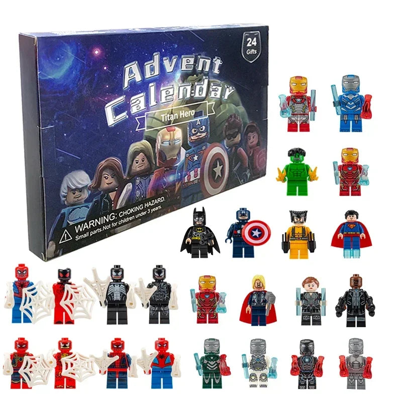 Marvel 24-Piece PVC Action Figure Advent Calendar - Christmas Countdown Gift for Kids - Tophatter Daily Deals