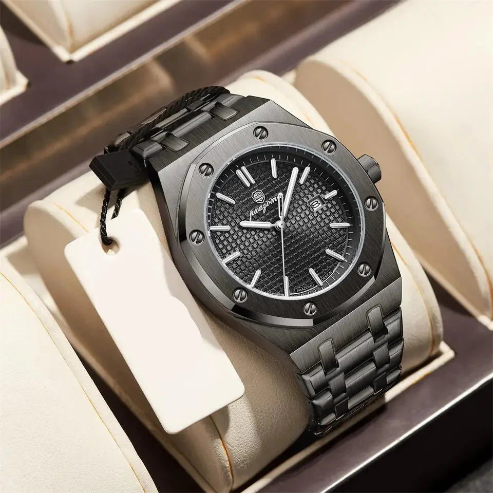 Quartz Stainless Steel Business Watch Waterproof Date - Tophatter Daily Deals