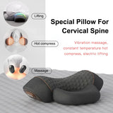 Neck Massage Pillow Heating Vibration Memory Foam Support - Tophatter Daily Deals