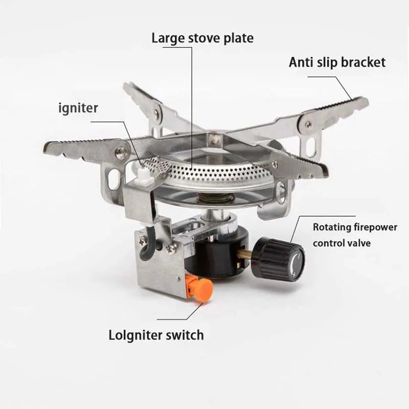 Ultralight Camping Gas Stove Head Silver Camp Cooking - Tophatter Daily Deals