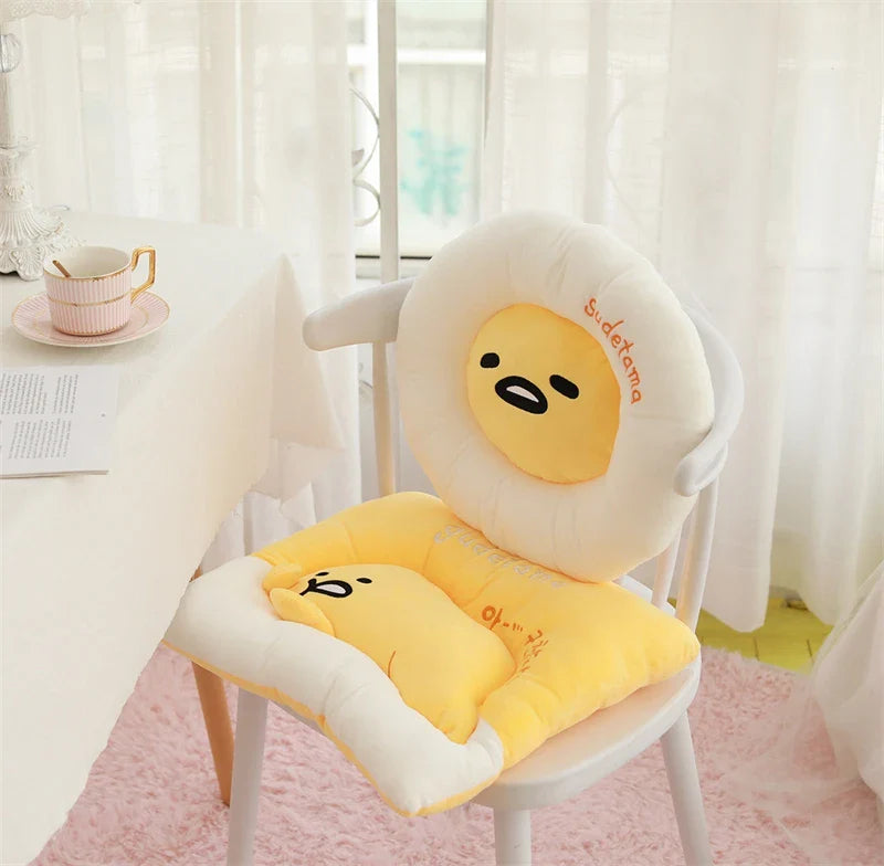 Sanrio Lazy Egg Gudetama Plush Pillow Cushion Chair Cover Food - Tophatter Daily Deals