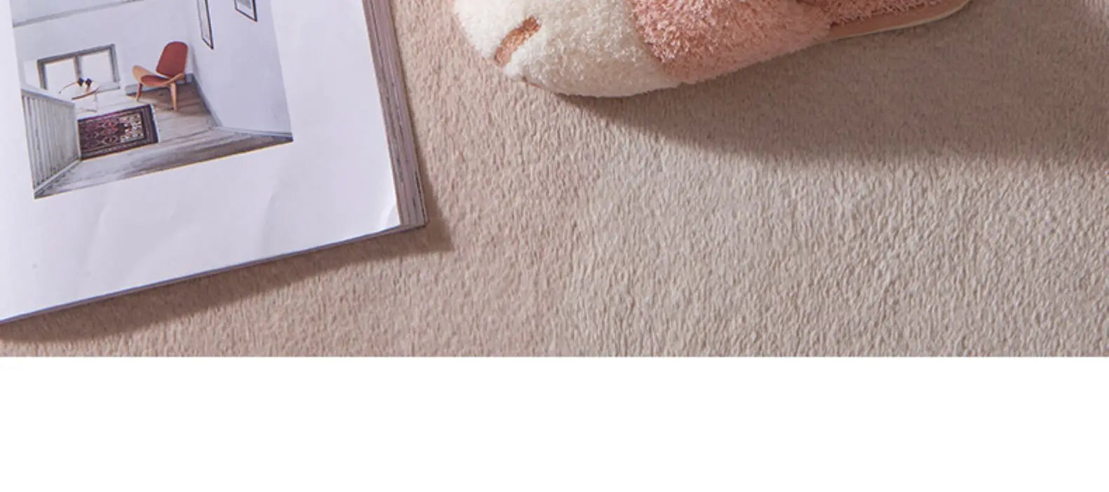 Winter Warm Plush Slippers Cute Cat Paw House Fur Slides Fluffy Shoes Animals - Tophatter Daily Deals