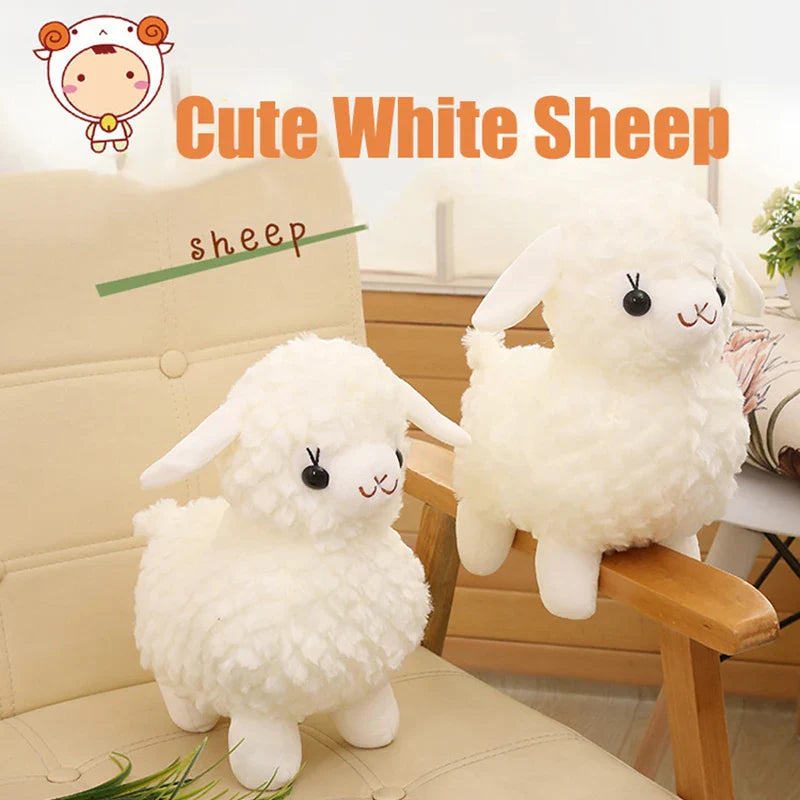 White Alpaca Sheep Llama Stuffed Plush Toy Animals - Tophatter Daily Deals