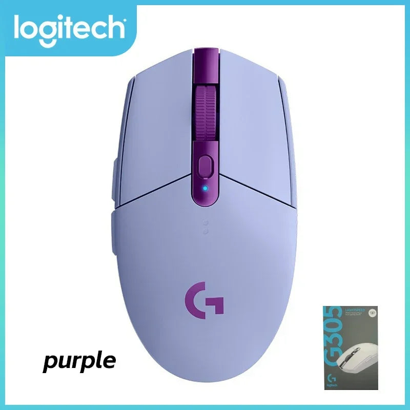Wireless Lightweight Gaming Mouse HERO Sensor 12K DPI G305 purple - Tophatter Daily Deals