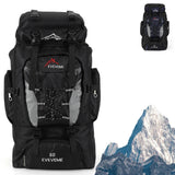 80L Travel Backpack Waterproof Outdoor Pack Black Backpacks - Tophatter Daily Deals