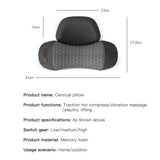 Neck Massage Pillow Heating Vibration Memory Foam Support - Tophatter Daily Deals