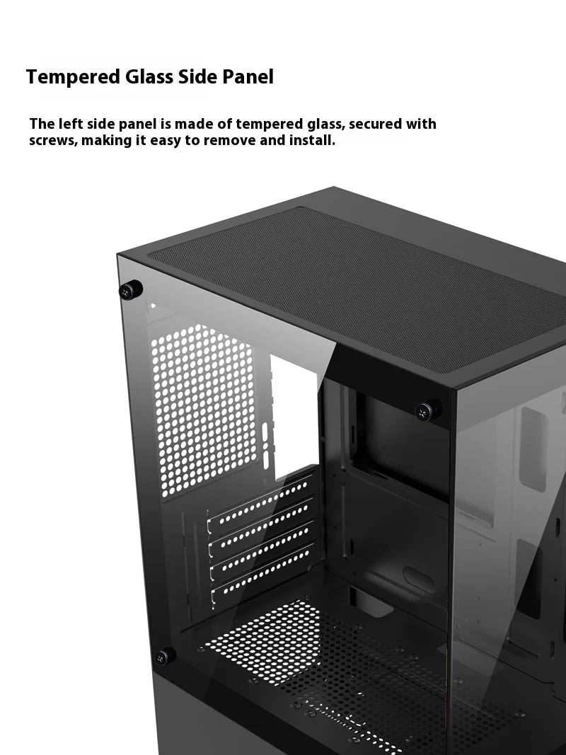 Mini ITX PC Case 240mm Water Cooling MicroATX Chassis - Tophatter Daily Deals