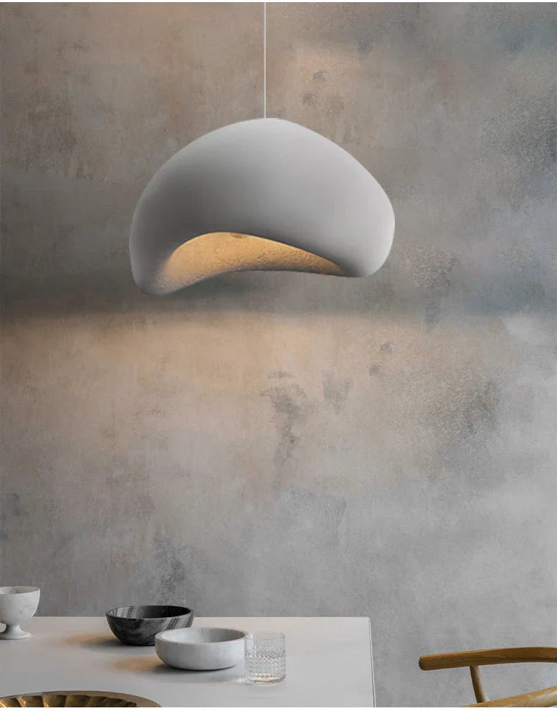 Japandi Pendant Ceiling Lamps Nordic Wabi Sabi LED Dining Room - Tophatter Daily Deals