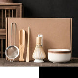 Matcha Tea Set 6pc Bamboo Ceramic Teaware Ceremony Gift 6 - Tophatter Daily Deals