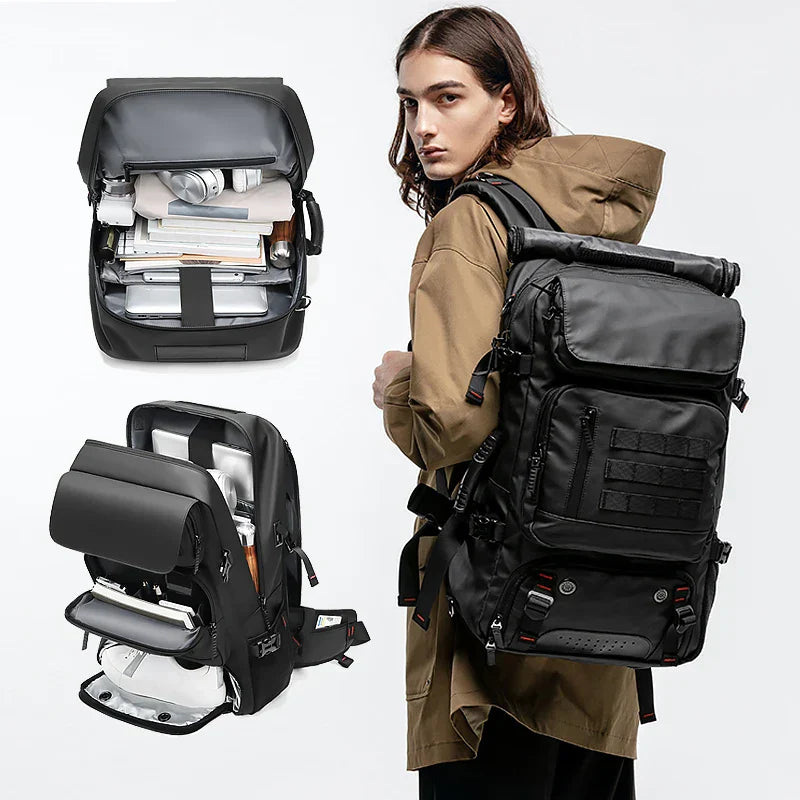 50L Travel Backpack Anti-Theft Design Black Backpacks - Tophatter Daily Deals