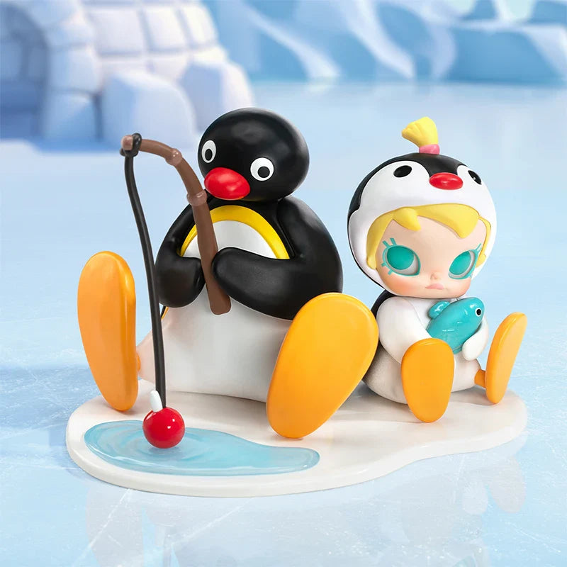 Genuine Pop Mart Baby Molly × Pingu Fishing Time Figure Baby Molly x PINGU Animals - Tophatter Daily Deals