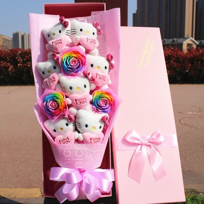 Sanrio Hello Kitty Plush Toy Bouquet Flowers - Tophatter Daily Deals