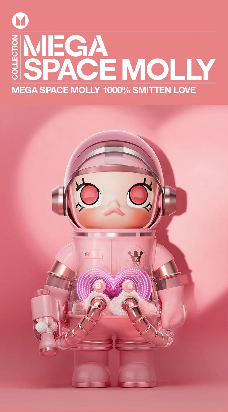 Genuine Pop Mart Mega Space Molly 1000% Smitten Love Limited Edition Figure Outer Space - Tophatter Daily Deals